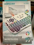 MINI TECLADO WIRESLESS 2.4G 10M LELONG LE-7703 - Branco